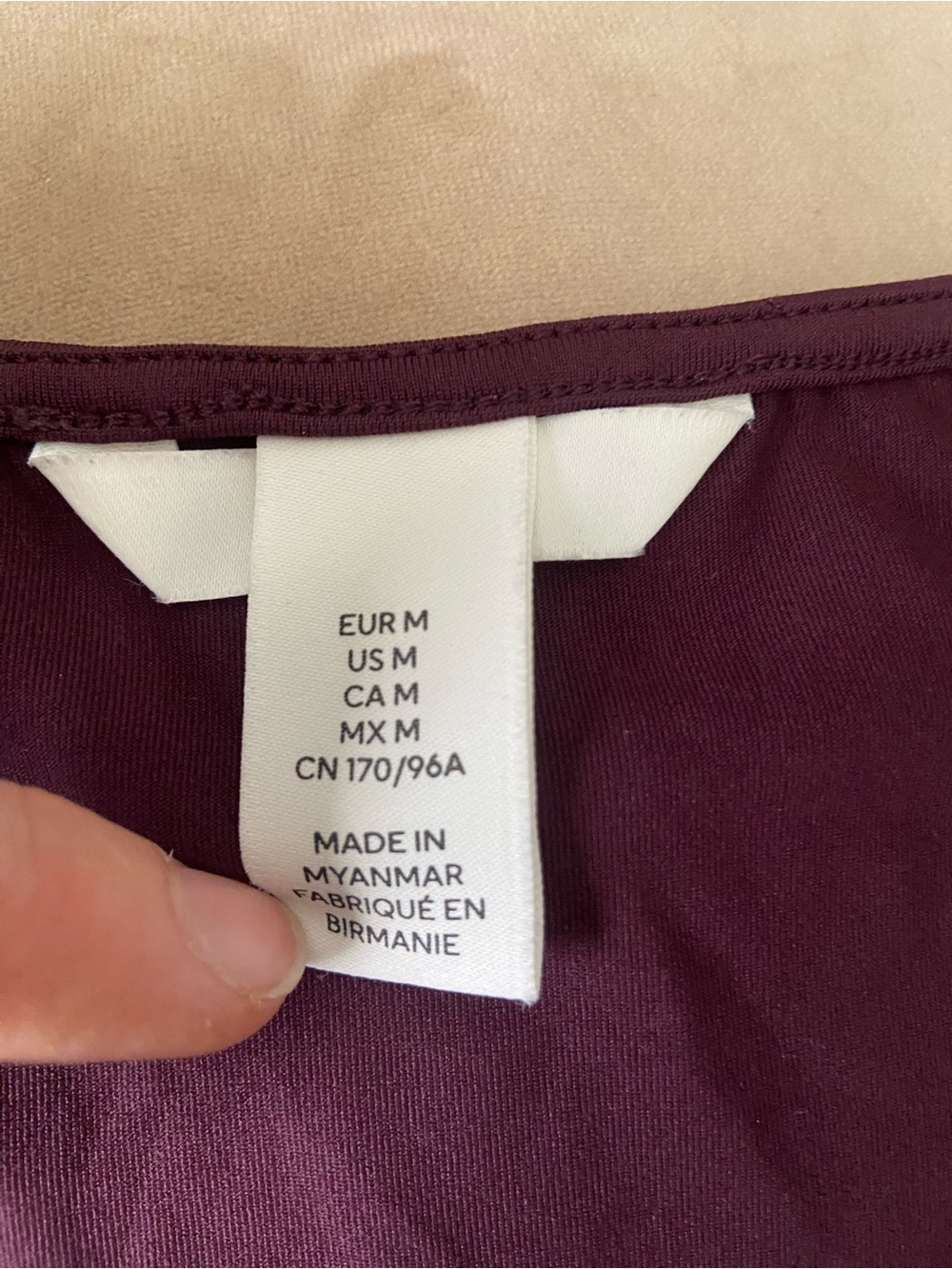 H&M Burgundy (Wine) Women's Bodysuit
